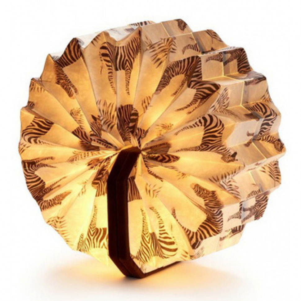 Світильник на акумуляторі Velvet ACCORDION Zebra Gingko (Англія), коричневий фото 1 — ElitPodarok