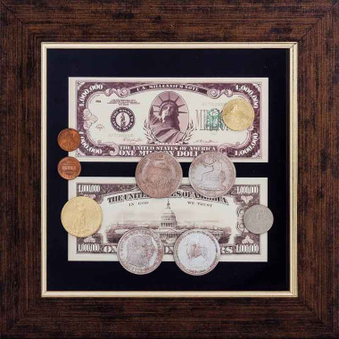 Колаж «Мільйон доларів: Символи американської історії та достатку» — ElitPodarok