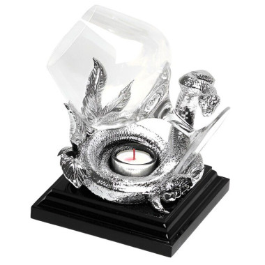 Бокал для коньяка «Год Змеи 2025», с подогревом, богемское стекло от бренда Chinelli. — ElitPodarok