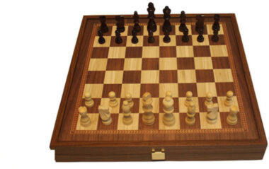 Набор 3 в 1 Manopoulos: шахматы, нарды, шашки в деревянном футляре — ElitPodarok