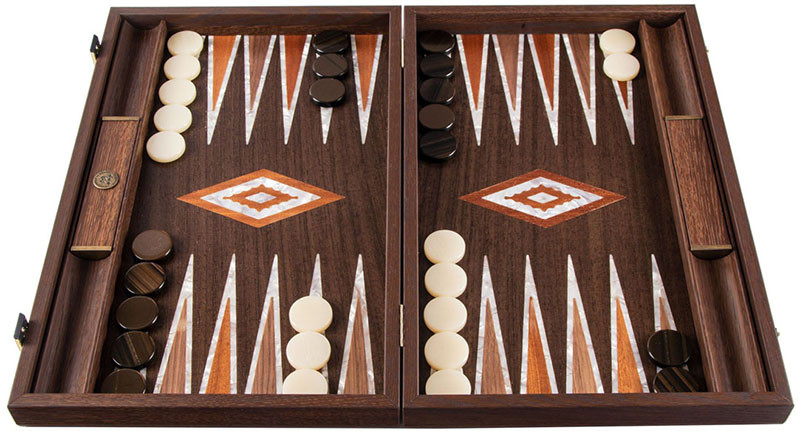 Подарочные нарды Manopoulos с жемчужными элементами BWV1 фото 1 — ElitPodarok