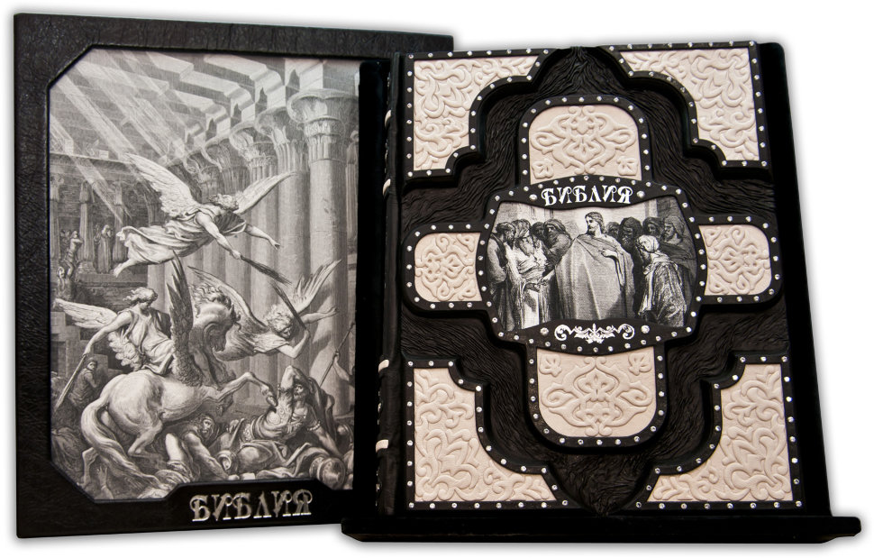 Книга в шкірі «Ілюстрована Біблія» фото 1 — ElitPodarok