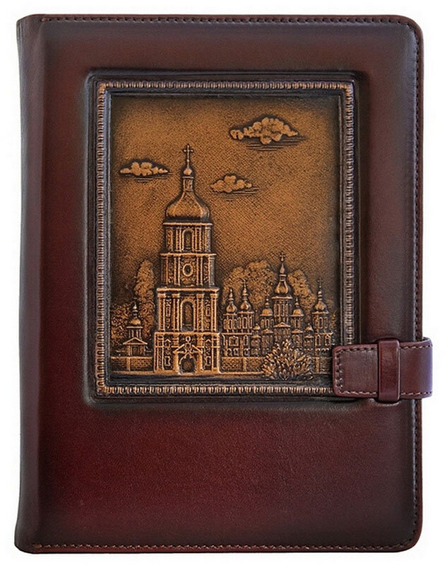 Кожаный ежедневник Софийский Собор Коричневый фото 1 — ElitPodarok