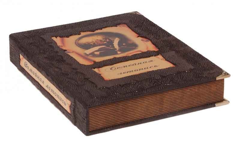 Кожаная книга «Семейная летопись» в коробе фото 1 — ElitPodarok