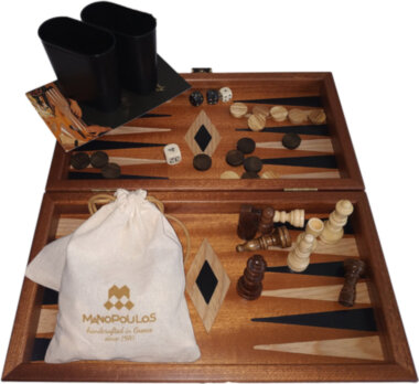 Набор Manopoulos 3 в 1, TS3MBLA, шахматы, нарды, шашки — ElitPodarok