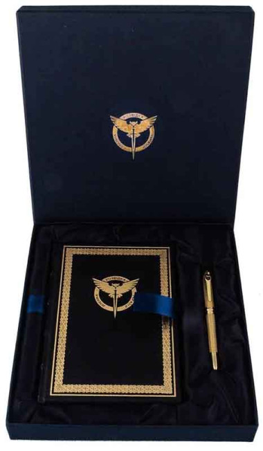 Подарочный набор ежедневник с ручкой TENSO «Военная разведка Украины» — ElitPodarok