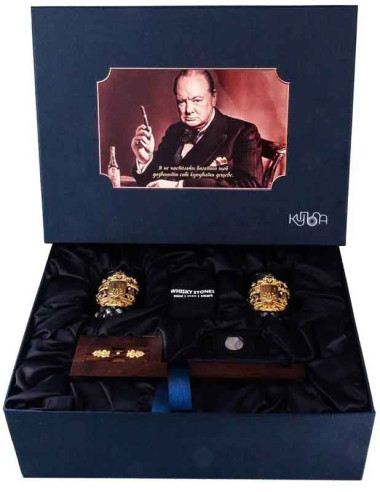 Подарочный набор для виски «Черчилль и Тризуб: тост за Украину» — ElitPodarok