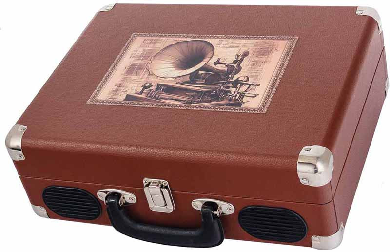 Програвач у стилі ретро-валізи з картиною на металі фото 1 — ElitPodarok