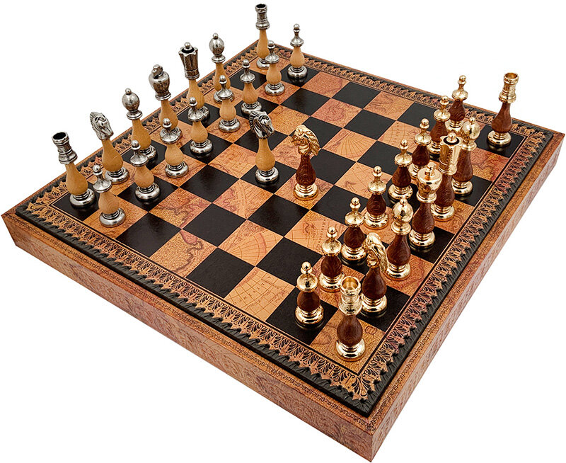 Шахматы Italfama Классика Arabescato 142G+222MAP фото 1 — ElitPodarok