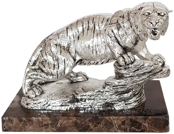Скульптура зі сріблом «Тигр» від А.Anglada фото 1 — ElitPodarok