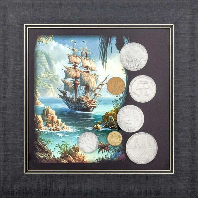 Подарунок «Парусник та монети» фото 1 — ElitPodarok
