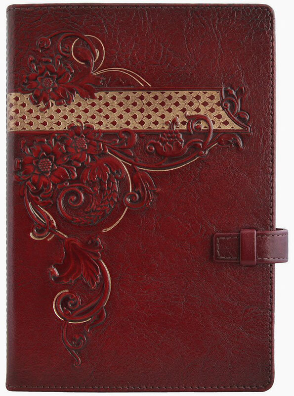 Кожаный ежедневник Винтаж Вишневый фото 1 — ElitPodarok