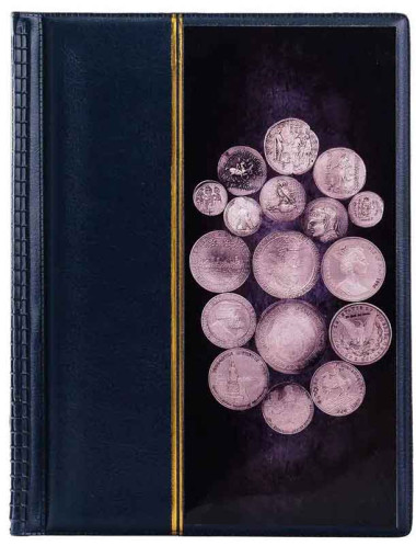 Альбом для монет с картиной редких монет на металле — ElitPodarok