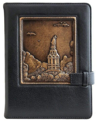 Кожаный ежедневник Владимирская Горка Черный — ElitPodarok