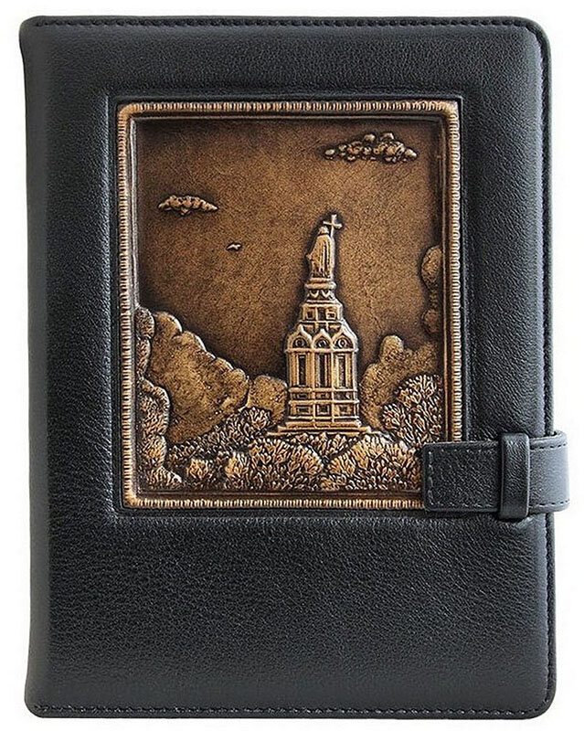 Шкіряний щоденник Володимирська Гірка Чорний фото 1 — ElitPodarok