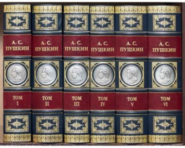 Библиотека в коже А.С. Пушкин. Собрание сочинений в 6 томах — ElitPodarok
