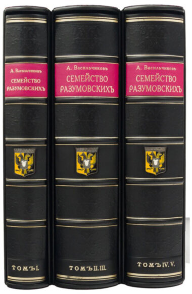 Книга «Семейство Разумовских» в кожаной обложке — ElitPodarok