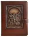 Кожаный ежедневник Георгий Победоносец большой Коричневый фото 1 — ElitPodarok