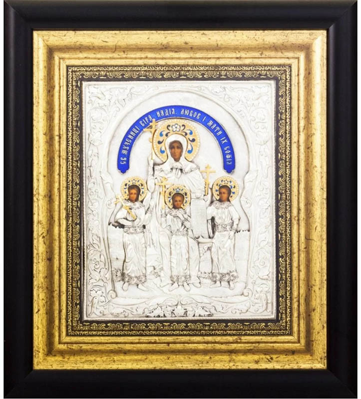 Ікона подарункова «Віра, Надія, Любов і їхня мати Софія‎» фото 1 — ElitPodarok