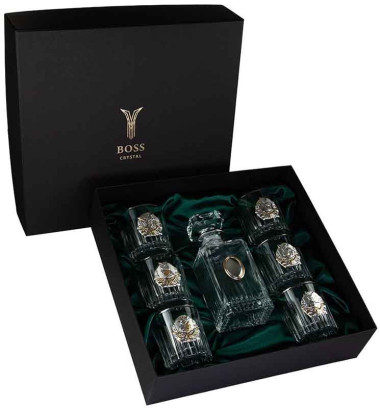 Набір для алкоголю «Полювання» 7 предметів, платина — ElitPodarok