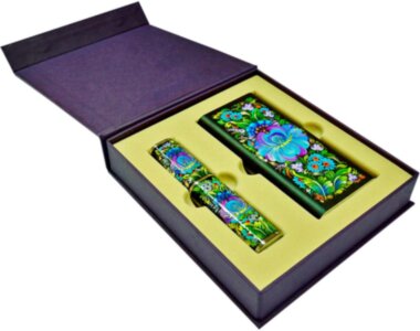 Подарочный набор «Престиж»: металлическая ручка в футляре, Xiaomi Power Bank, подарочная коробка — ElitPodarok