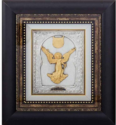 Икона посеребренная и позолоченная подарочная «Ангел Хранитель» — ElitPodarok