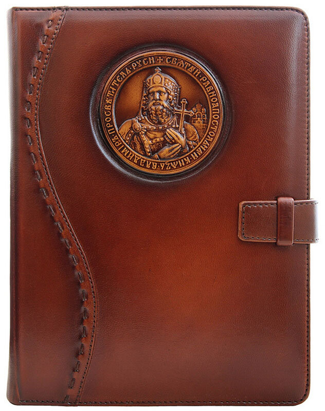 Шкіряний щоденник Князь Володимир Коричневий фото 1 — ElitPodarok