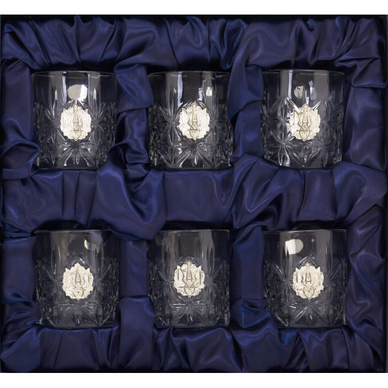 Подарочный набор из шести бокалов с тризубом фото 1 — ElitPodarok