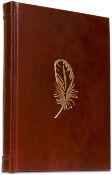 Тетрадь «Перо» в кожаной обложке — ElitPodarok