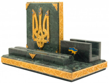 Настольный набор из мрамора «Трезуб» — ElitPodarok