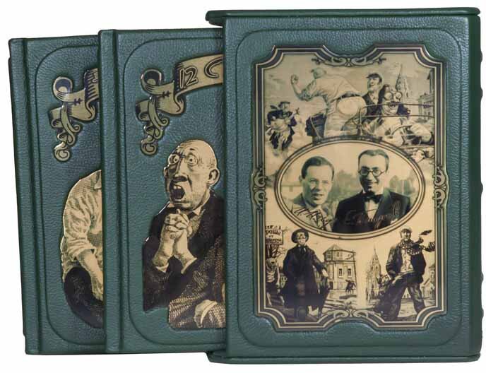 Шкіряна книга «Золоте теля», «12 стільців» І. Ільф, Є. Петров фото 1 — ElitPodarok