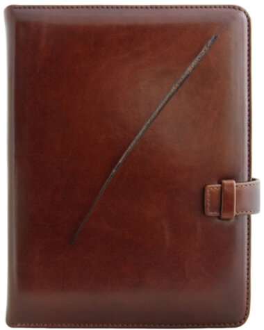 Кожаный ежедневник Метка Коричневый — ElitPodarok