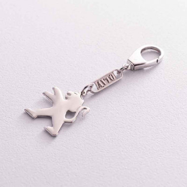 Серебряный брелок для машины «Peugeot / Пежо» 9011.1 — ElitPodarok