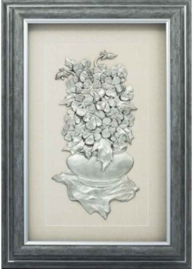 Панно подарочное Цветы, серебро — ElitPodarok