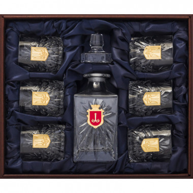 Подарочный набор бокалов «Герб Одессы и Тризуб» — ElitPodarok