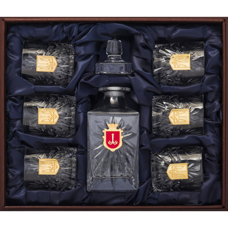 Подарунковий набір келихів «Герб Одеси та Тризуб» фото 1 — ElitPodarok