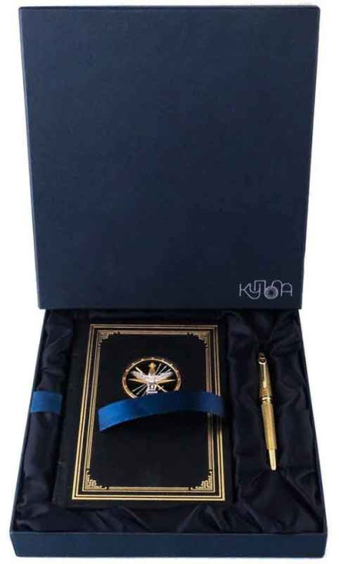 Набор подарочный ежедневник с ручкой TENSO «Военная разведка Украины» — ElitPodarok