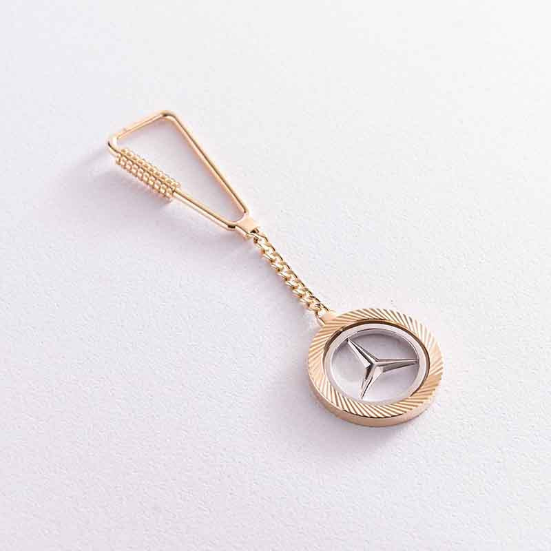 Золотой брелок «Mercedes / Мерседес» бр00016 фото 1 — ElitPodarok