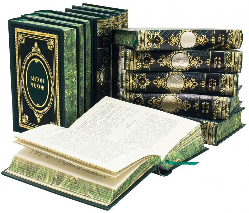 Библиотека в коже А.П. Чехов. Собрание сочинений в 12 томах фото 1 — ElitPodarok