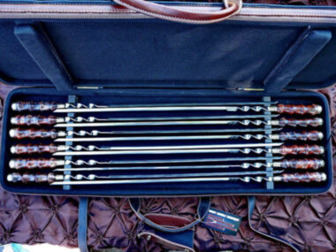 Набір шампурів ручної роботи «Вулкан» — ElitPodarok