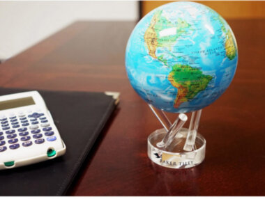 Гиро-глобус Физическая карта Мира от Solar Globe Mova,11,4 см — ElitPodarok