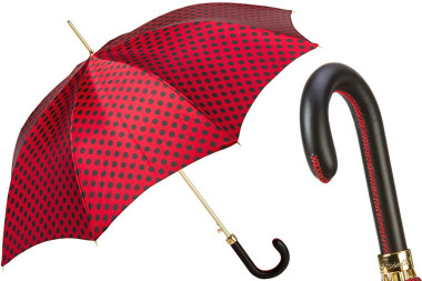 Парасолька-тростина RED UMBRELLA BLACK DOTS від PASOTTI — ElitPodarok