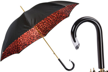 Парасолька-тростина RED LEOPARD PRINT UMBRELLA від PASOTTI — ElitPodarok