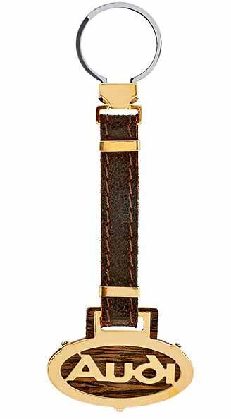 Золотой автомобильный брелок Audi — ElitPodarok