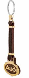 Золотий автомобільний брелок Audi фото 2 — ElitPodarok