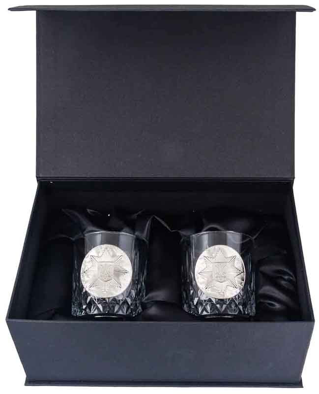 Подарунковий набір келихів Crystal Origin «Національна поліція України» фото 1 — ElitPodarok