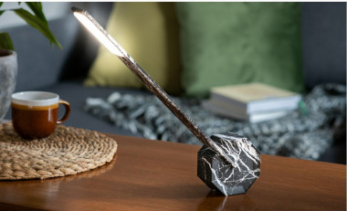 Світильник «OCTAGON ONE‎»‎ Gingko на 4 рівні освітлення, чорний мармур — ElitPodarok