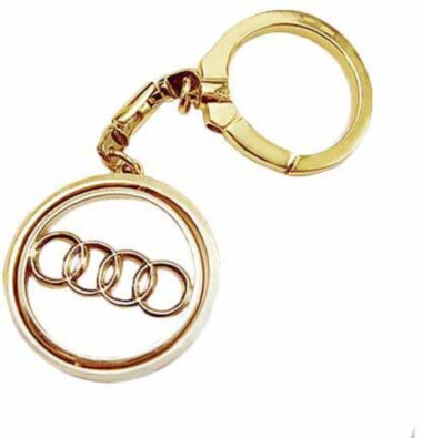 Золотой автомобильный брелок Audi — ElitPodarok