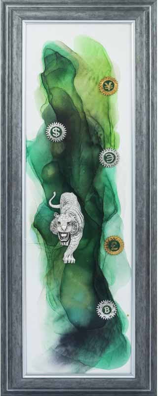 Авторское панно «Белый тигр‎»‎ — ElitPodarok