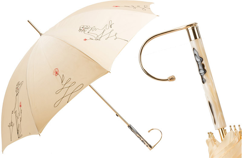 Парасолька-тростина IVORY SKETCH WOMAN UMBRELLA від PASOTTI фото 1 — ElitPodarok